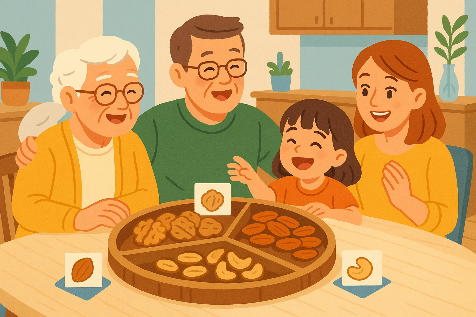 三代同堂,堅果家庭拼盤