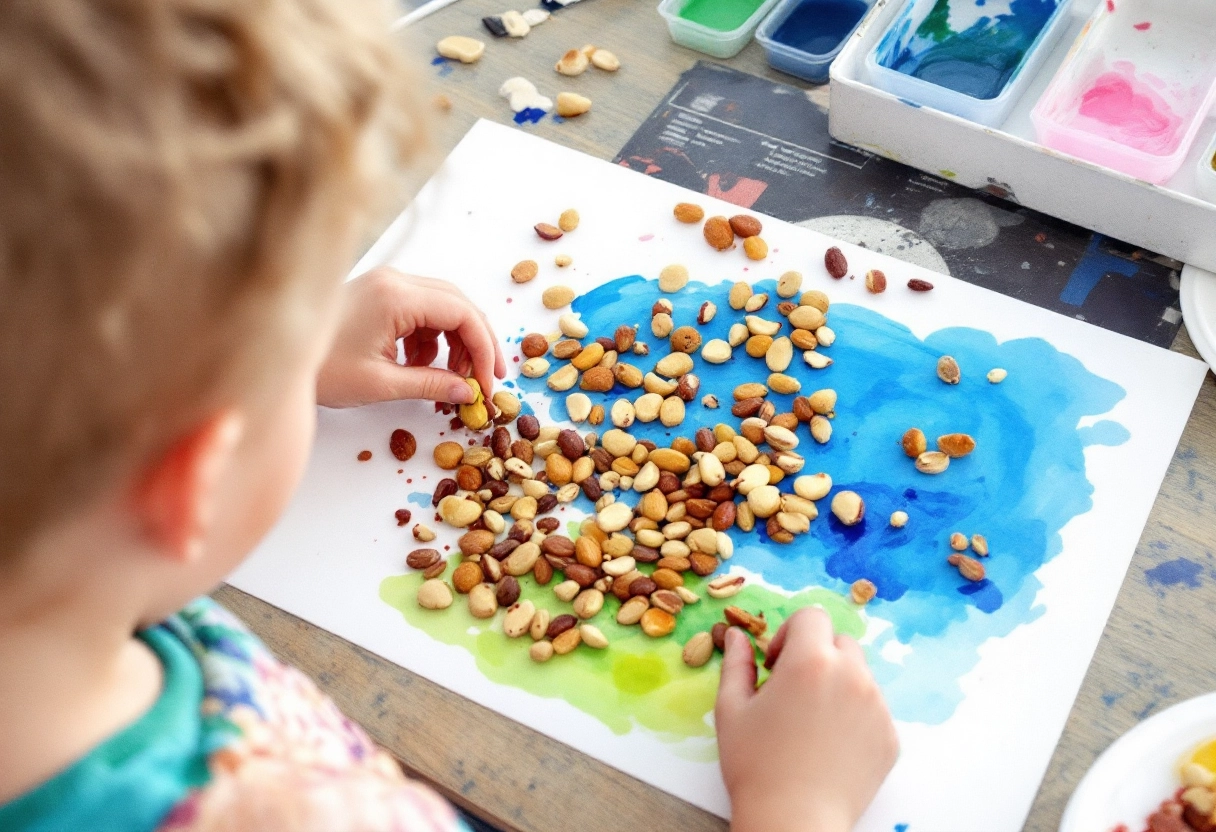 堅果,孩子繪畫創意