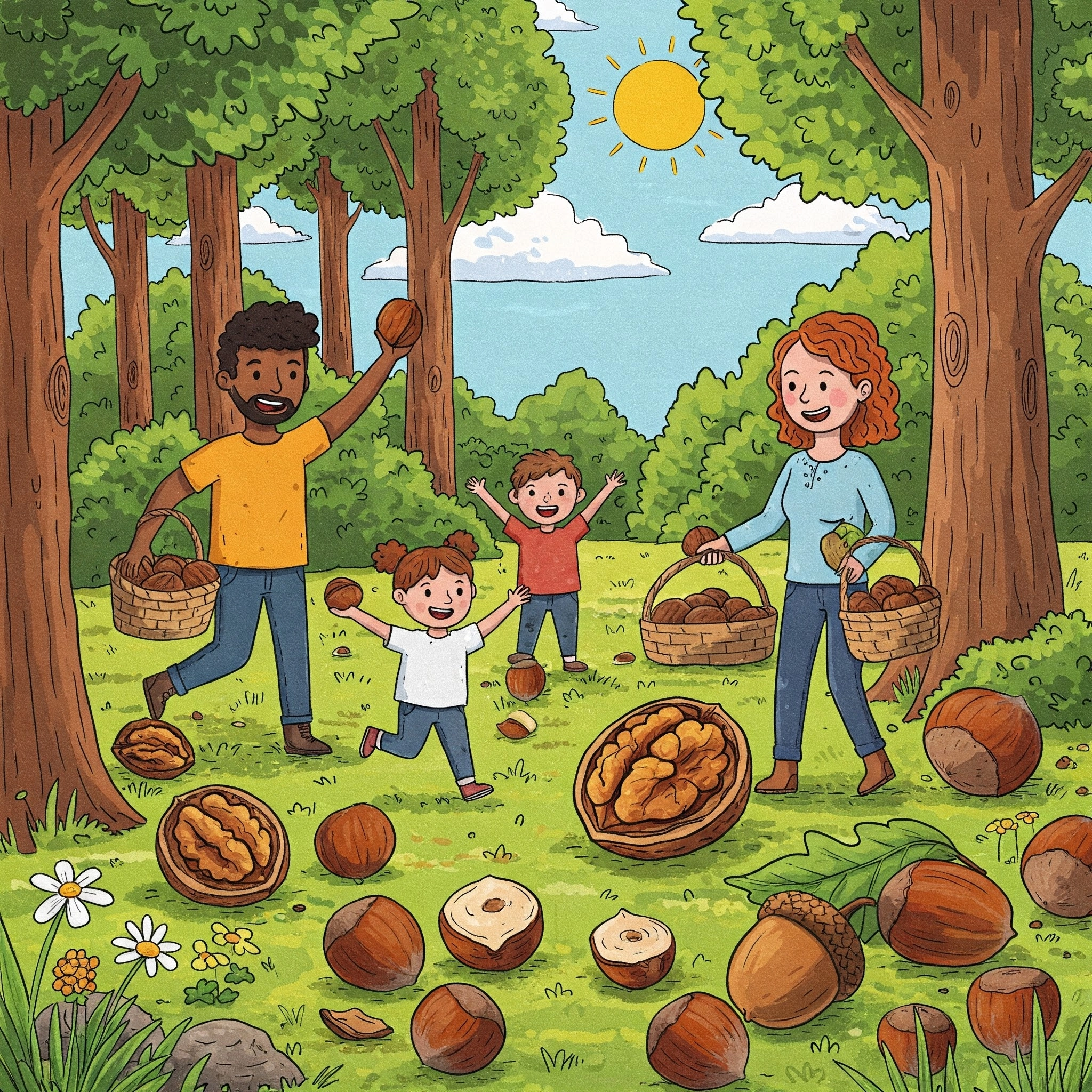 堅果,戶外探險,家庭時光