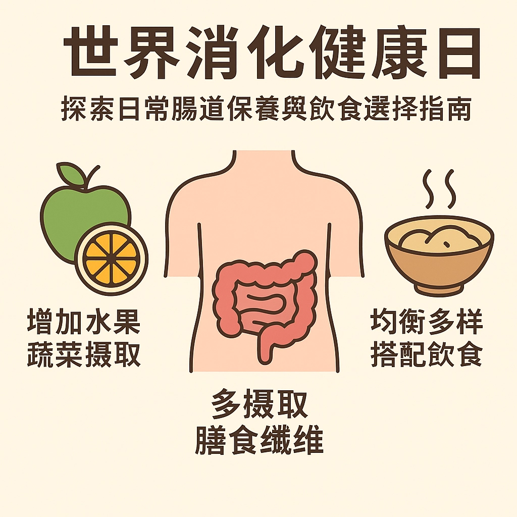 世界消化健康日,常腸道保養與飲食選擇指南