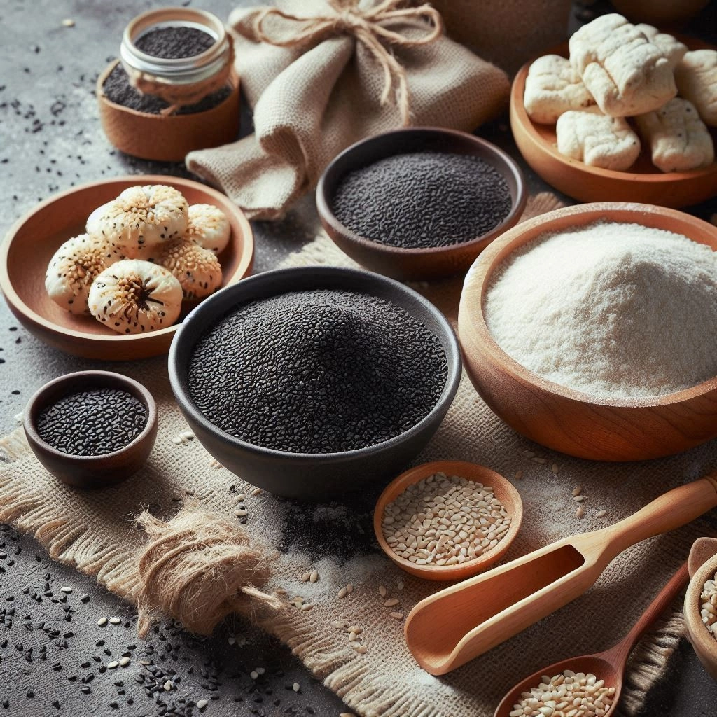 黑芝麻粉,芝麻油粕