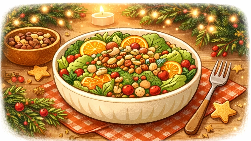 聖誕節 堅果 生菜沙拉